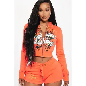 Ed Hardy Heart Tattoo Front Hoodie - Peach 4