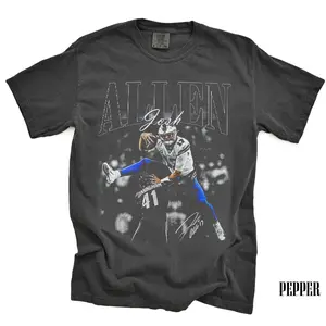 [Sale up to 30%] + [FREE SHIP] Comfort Colors Josh Allen Vintage Shirt, Josh Allen Signature Tee, Buffalooo Football Tshirt, Gift for Him, Gift for Her, Gift for Mom, Gift fo Dad, shirts men