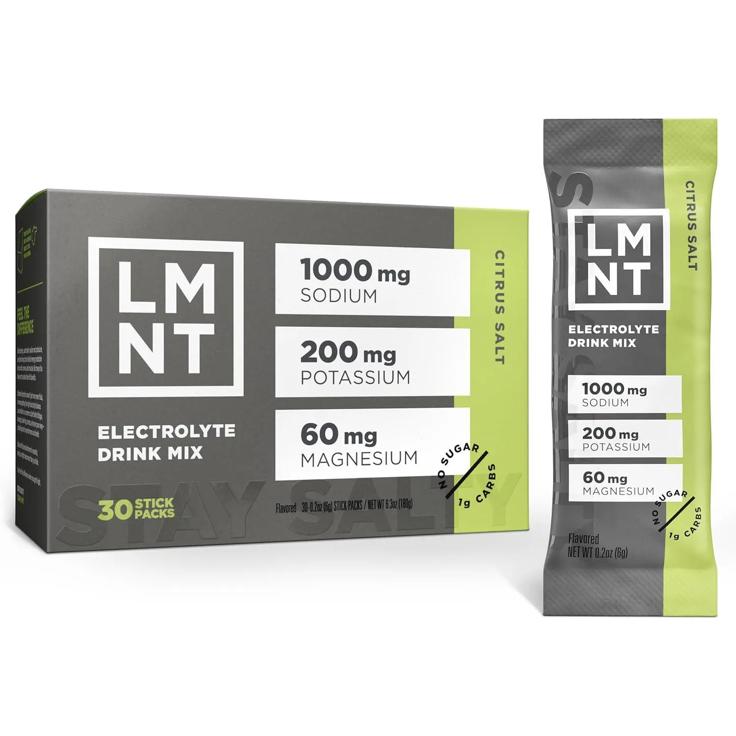 LMNT Zero Sugar Electrolytes - Citrus Salt | Drink Mix | 30-Count