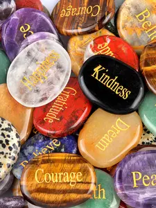 1pcs Lapis Lazuli Calming Stone 45mm (Blue Pocket Worry Crystal, Third-Eye Chakra, Intuition)