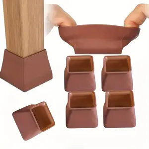 8-Pack Silicone Chair Leg Covers, Non-Slip Table Leg Pads, Durable Floor Protection Mats, Furniture Foot Cover, All-Season Use