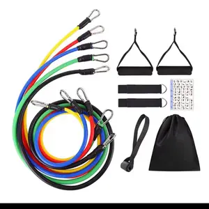 Multi-Level Resistance Band Kit - Elastic Loops, Full-Body, Beginner-Friendly Gym-Style Hand-Pulling Resistance Bands, Slip-Proof Textured Grip, Portable Bag Included
