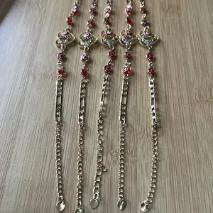 Red  Evil Eye Spider  Moon Fashion Anklet