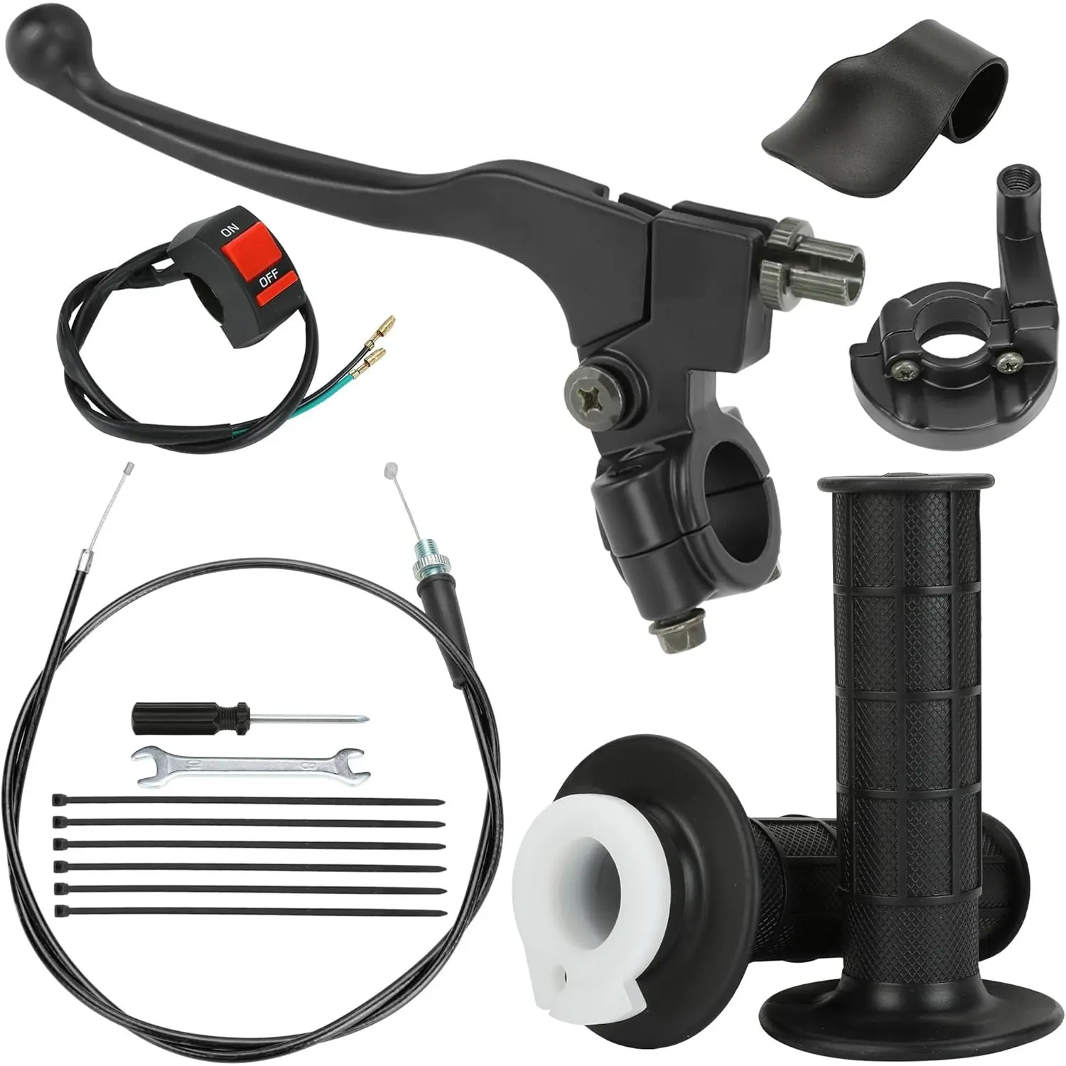 7/8" 22mm Brake Lever Mini Bike Throttle Assembly Kit Compatible with Colema* BT200X CT200U CT200U-EX CT100U CC100X Baja DB30 Warrior MB200 Massimo Motovox 212cc 196cc 6.5hp Mini Bike Part