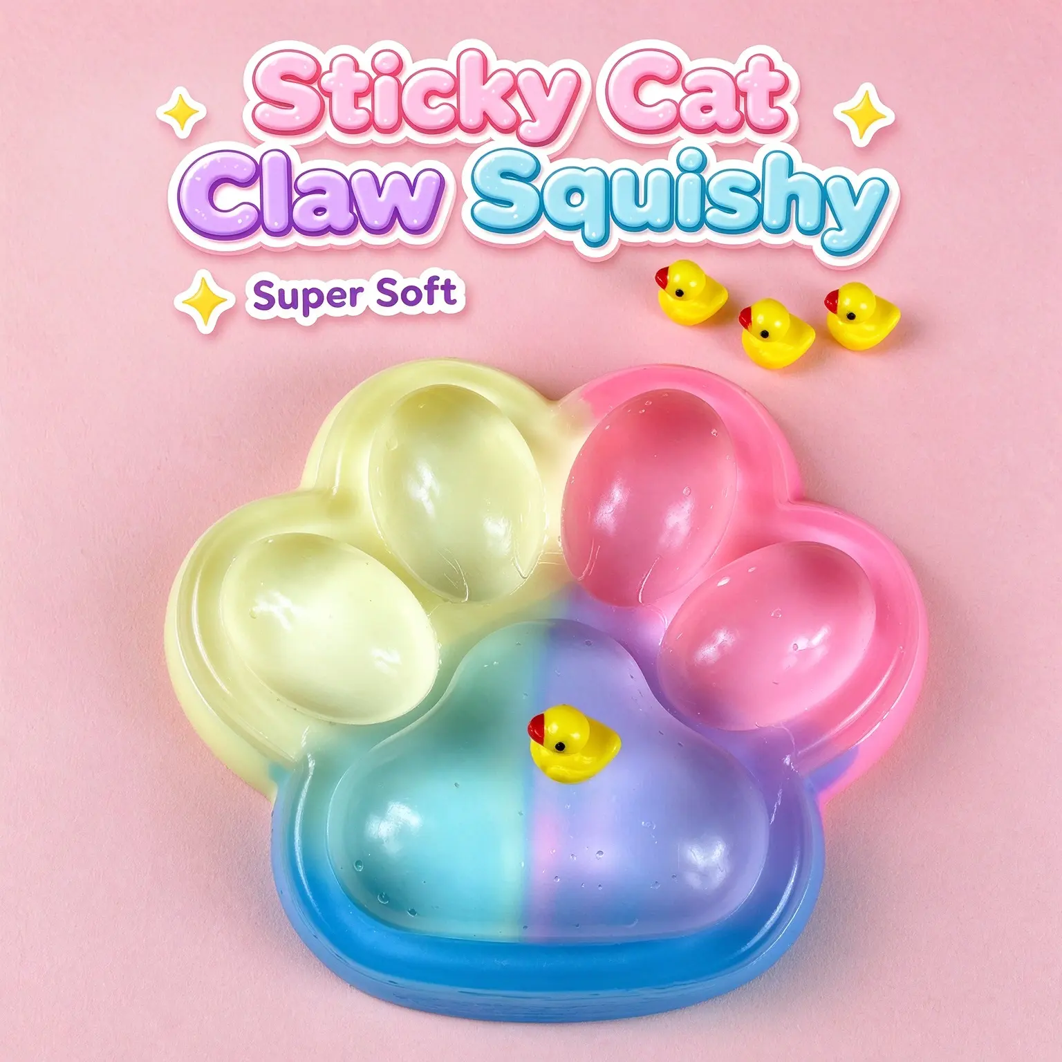 Taba Squishy Big Cat Paw, Large Slow Rising Stress Relief Squishy, Sticky Squeeze Fidget Toy, Satisfying ASMR Sensory Toy, Choose From 4 Different Styles, Birthday Gift & Party Favor Stress Relief Fingertoy Anxiety Reducing Ball