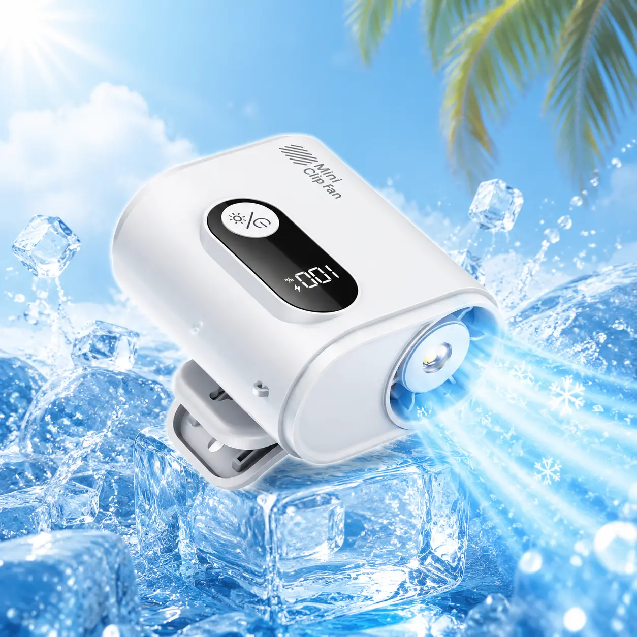 Iatest high-end version 3-In-1Mini Portable Handheld Clip Fan, Cordless Handheld Fan, RechargeablePersonal Fan,Rechargeable 1800mahBattery, 5 Speeds, Adjustable Airflow, USBCharging Cooling, Ideal for Travel & Office