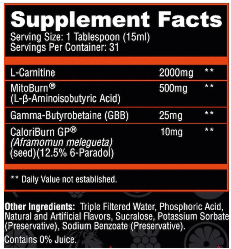 Alpha Lion Burn 2.0 Non-Stimulant L-Carnitine 31 Servings