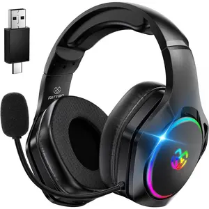 Tatybo Wireless Gaming Headset with 40Hrs Battery 71 Surround Sound Noise Canceling Mic for PS5 PS4 PC Nintendo Switch Mobile Phone Bluetooth 24GHz