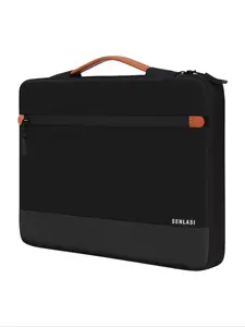 Solid Color Laptop Bag, Portable Laptop Tech Accessories Case, with Handle & Pocket, Waterproof Laptop Bag for MacBook Air Pro 13 14 15 16 Inch, Compatible with Lenovo Dell HP Acer
