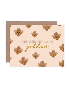 You're So Golden Birthday Greeting Card with Original Design and High-Quality Printing