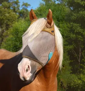 Fly  for Horses, 70% Uv-Block, Breathable Fly Mask for Equines, Durable, Comfortable Fit for -Day Protection, Horse Size (Horse Fly Mask, Standard)