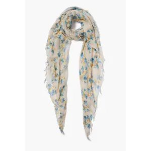 Cashmere and Silk Scarf Lagoon Floral