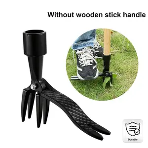 1Pc weeder tool head replacement, weeder removal tool vertical heavy-duty courtyard garden, 4-claw steel head artifact uprooting weeding tool design easy weed removal (no handle) Durable Gardening Tools