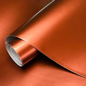 High Quality Matte Satin Metallic Chrome Brown Vinyl Wrap Satin Metallic Car Wrapping Sticker Film Bubble Free Auto Internal External Decal