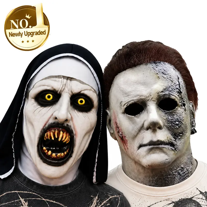 Michael Myers Mask & Scary Skull Mask, Halloween Horror Masquerade Men's & Women's Cosplay Party Mask, Bloody Michael Myers & Scary Skull Adult Costume Scary Cosplay The terrifying atmosphere is at its peak，halloween,haunted ,ghost