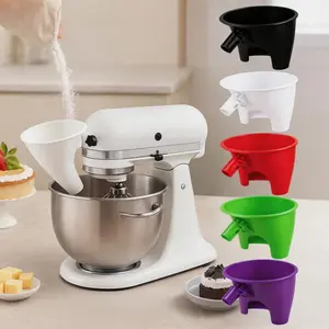 No Mess Flour Funnel for Stand Mixer – Easy Pour Baking Hack, Fits 4.5–5 Qt Tilt-Head Bowls, Spill-Free, Dishwasher Safe Kitchen Gadget, Compatible with KitchenAid