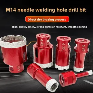 M14 brazed diamond hole opener ceramic tile marble drilling cross-border ceramic angle grinder ceramic hole drill