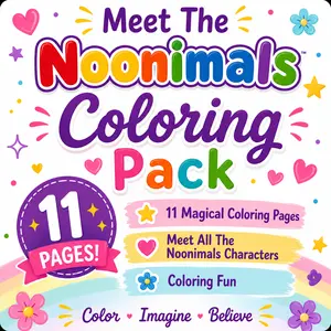 Noonimals "Meet The Noonimals Coloring Pack"
