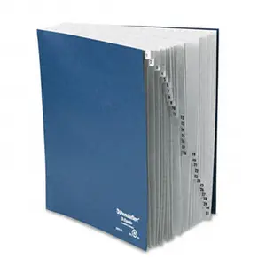 Esselte Pendaflex DDF4OX Desk File 1-31 Index Letter Size Acrylic-Coated Pressboard Black/Blue, 10% Post Consumer Fiber, 30% Recycled Fiber