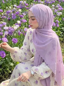Women's Fashion Organza Embroidered Long Scarf, Lightweight Sun Protection Shawl, Soft and Breathable Design, Ideal for Daily Wear and Gifting