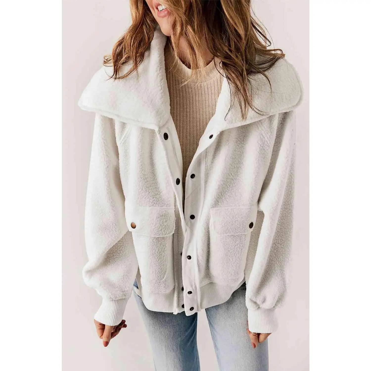 Snap Down Collared Jacket