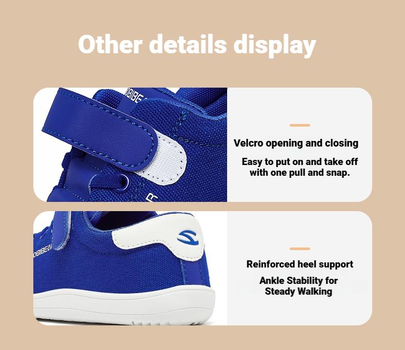 HOBIBEAR Kids Barefoot Shoes Wide Minimalist Zero Drop Sneaker for Boys Girls