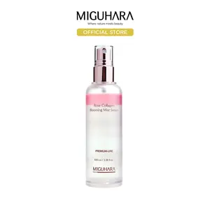 MIGUHARA Rose Collagen Blooming Mist Serum, Hydrating Facial Spray with Rose Damascena Flower Water, 3.38 fl.oz/100ml