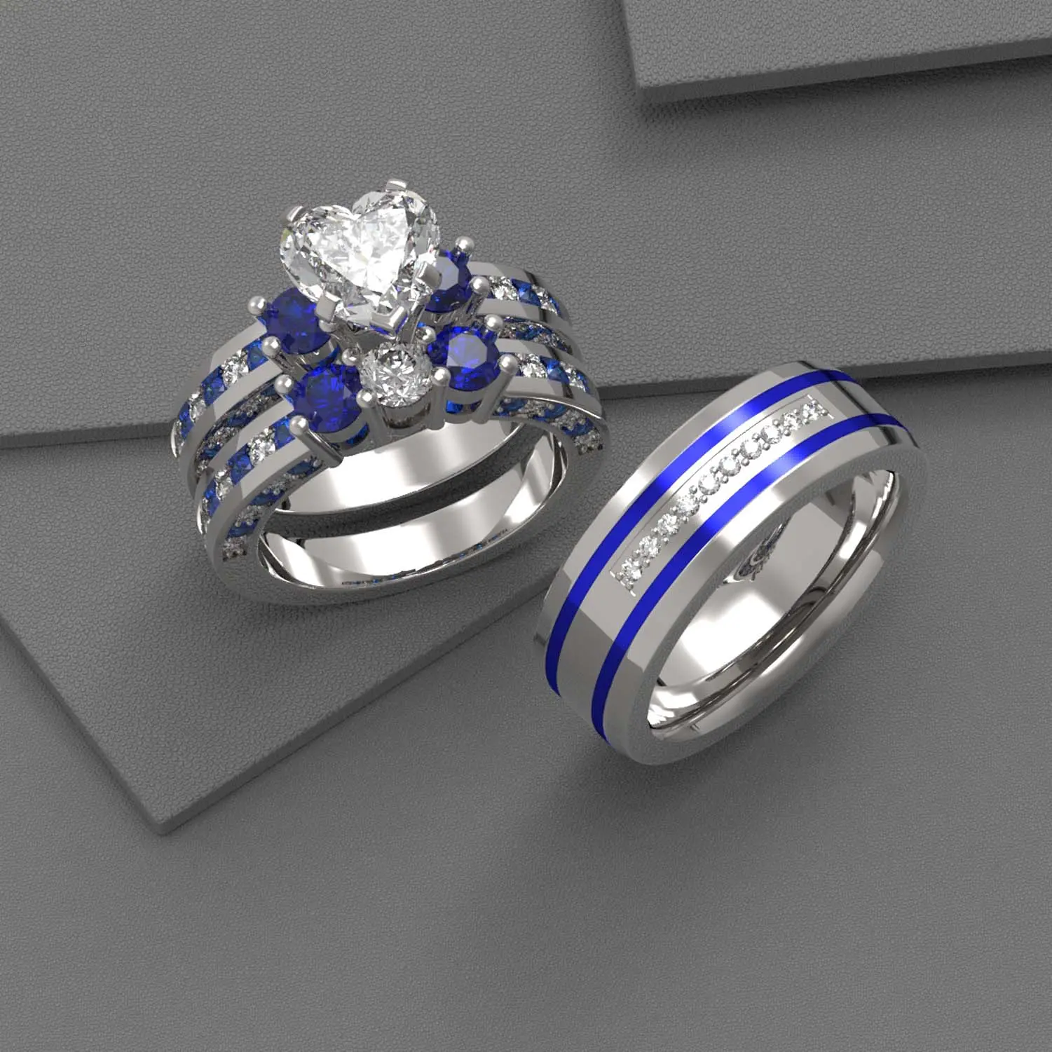 Wedding Ring Sets His And Hers Promise Ring Wedding Ring Sets His And Hers Couples Women 925 Sterling Silver Moissanite Man Titanium Wedding Band