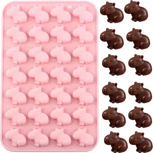 1pc Capybara Silicone Chocolate Mold with 28 Cavities, for Candy, Chocolate, and Cake Decoration