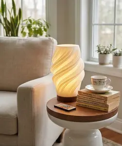 LARA Lamp – Modern 3D Printed Spiral Ambient Light, Warm Light with RGB Controller for Changing Colors, Gift Ideas, New 2026