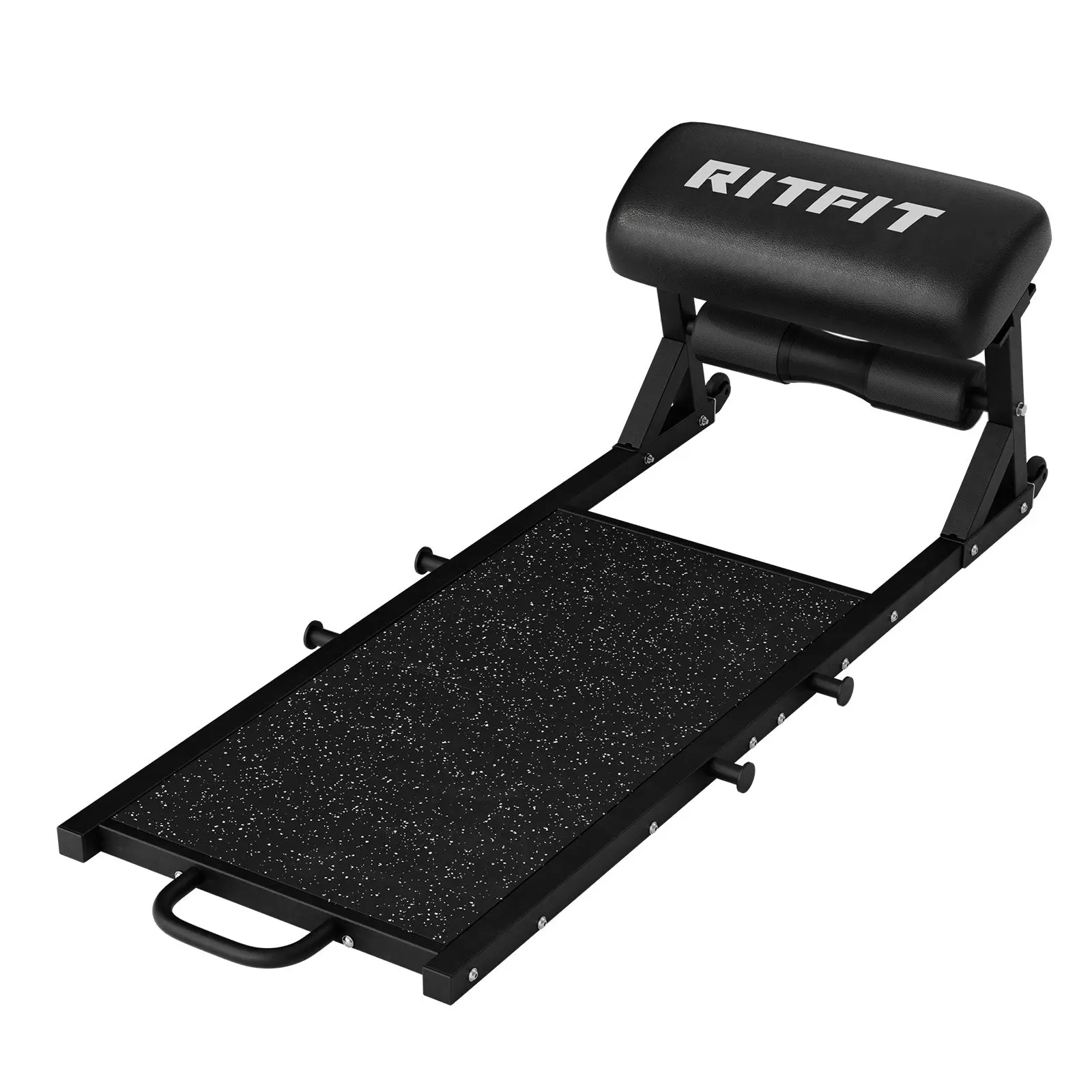 RITFIT PHM02 Hip Thrust Machine - High Resistance Glute Training Equipment, Compact Lower Body Strength Gym Gear with Built-in Handles and Wheels for Space-saving Home Workouts