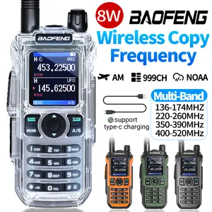 Baofeng Multi-Band Walkie Talkie 8W Amateur Long Range Wireless Copy Frequency Type-C FM NOAA VOX Two Way Radio
