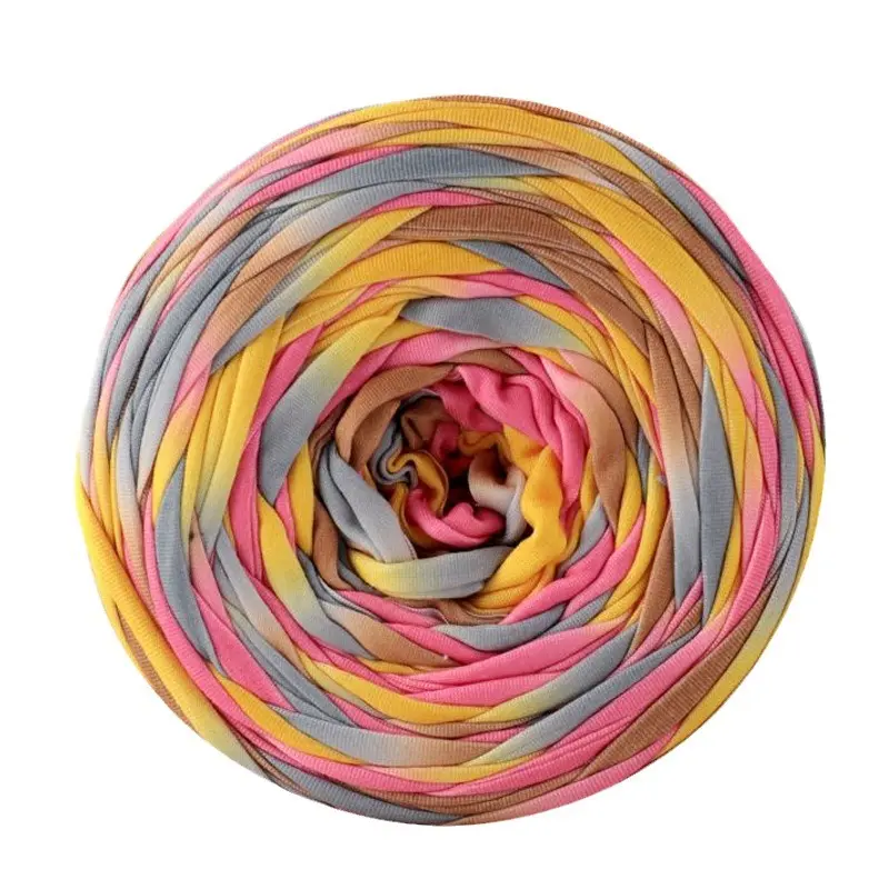 3pcs Large rolls of gradient color fabric yarn, individually packed in OPP bags.