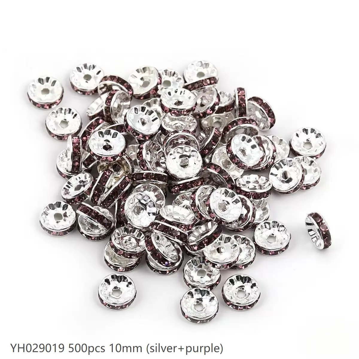#29（10mm 500pcs) Silver/Purple YH029019