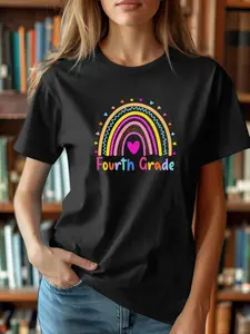 Fourth Grade Rainbow T-Shirt — Perfect for Classroom Fun