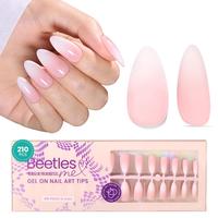 Medium Almond【Ombre Pink White】15Sizes 150Pcs