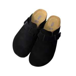 Bikestok Classic style unisex suede slippers, soft, comfortable PU sole