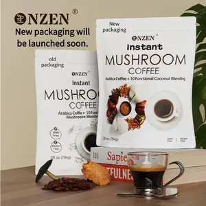 NZEN Organic Instant 10 in 1 Mushroom Coffee Powder Beverage NZEN Organic Instant 10 in 1 Mushroom Coffee Powder Beverage