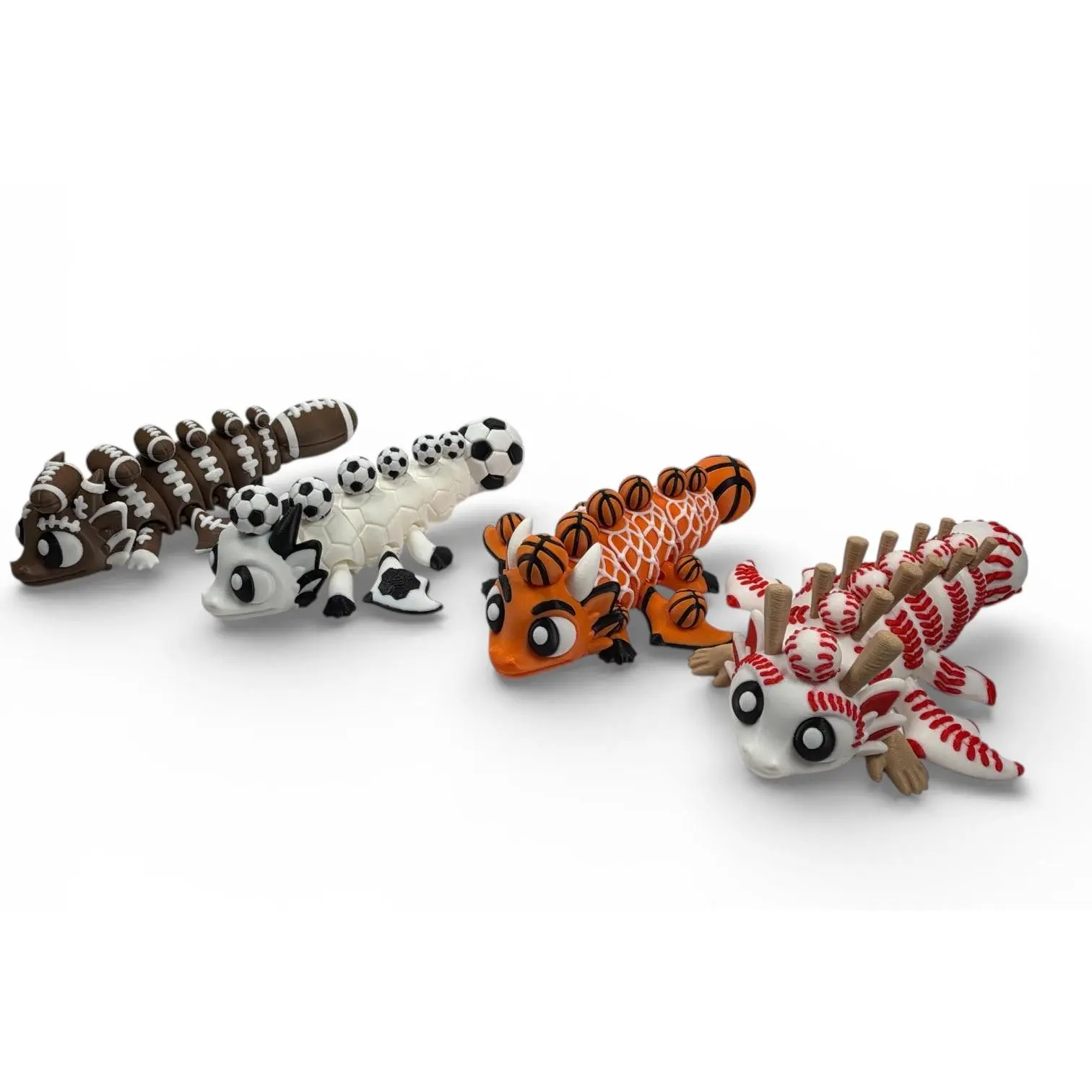 Jumbo Sports Dragon Articulated Fidget Figurine - Flexible Pose Home Decor Statue, Articulated Fidget Figurines for Sports Enthusiasts as Ideal Gifts