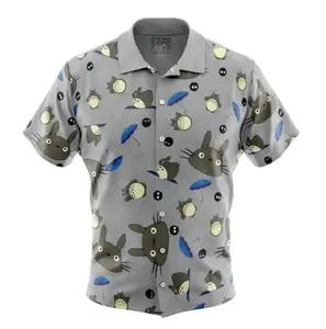 My Neighbor Totoro Studio Ghibi Pattern Hawaiian Shirt | Cool Summer Anime Vibes for Men & Fans