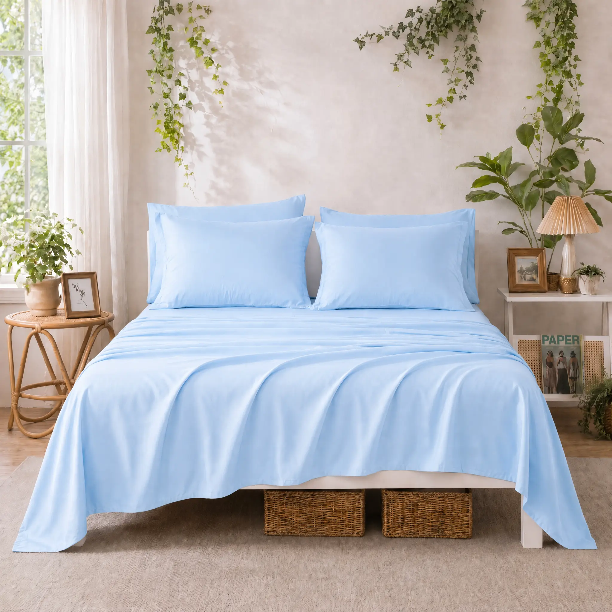 Halloween Sheet Set 4/6-piece - 1 Flat sheet & 1 Fitted Sheet & Pillowcases,Sleep for Hot Summer Nights,Wrinkle-Free,Luxury Hotel-Style Aesthetic,Twin/ Twin xl /Full/Queen/King Size. Anti wrinkle, Non pilling,#homeessentials #TikTokShopBackToSchool