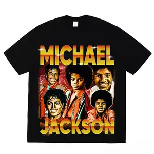 Retro 90's MJ Cotton Fabric Crew Neck Short Sleeve Vintage Streetwear Trendy Top For Men For Women