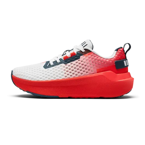 NOBULL Women's Journey 2 Shoe in Classic White Cayenne - Breathable Running Shoe, Comfortable Walking Sneaker, Cushioned Runner