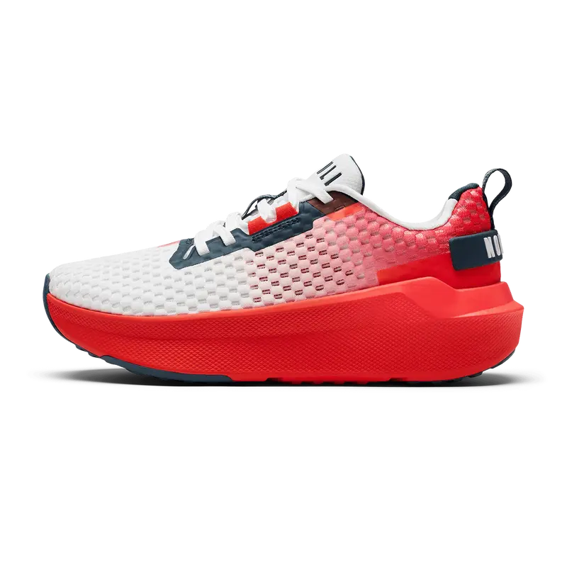 NOBULL Men's Journey 2 Shoe in Classic White Cayenne - Breathable Running Shoe, Comfortable Walking Sneaker, Cushioned Runner