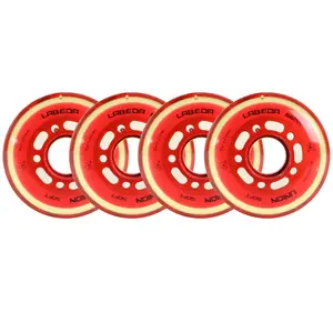 Labeda Roller Hockey Wheels - Union 68mm 74A Red (4-Pack)