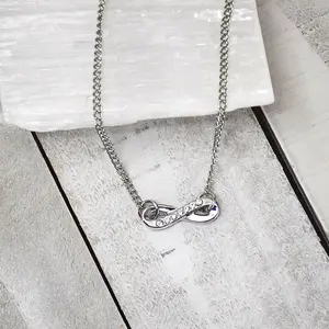 Love Life Necklace - Silver Finish Infinity Necklace