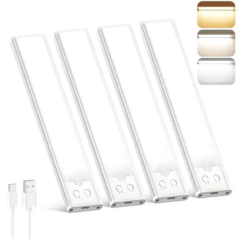 LED Motion Sensor Cabinet Light, Under-Cabinet Closet Light, Waterproof LED Strip Light for Kitchen, Bathroom, Stairway and Garage, Wall-Mounted LED Home Essential, Home Decor Lighting, Interior Led, Ambient, Atmosphere Light, Led Light Up