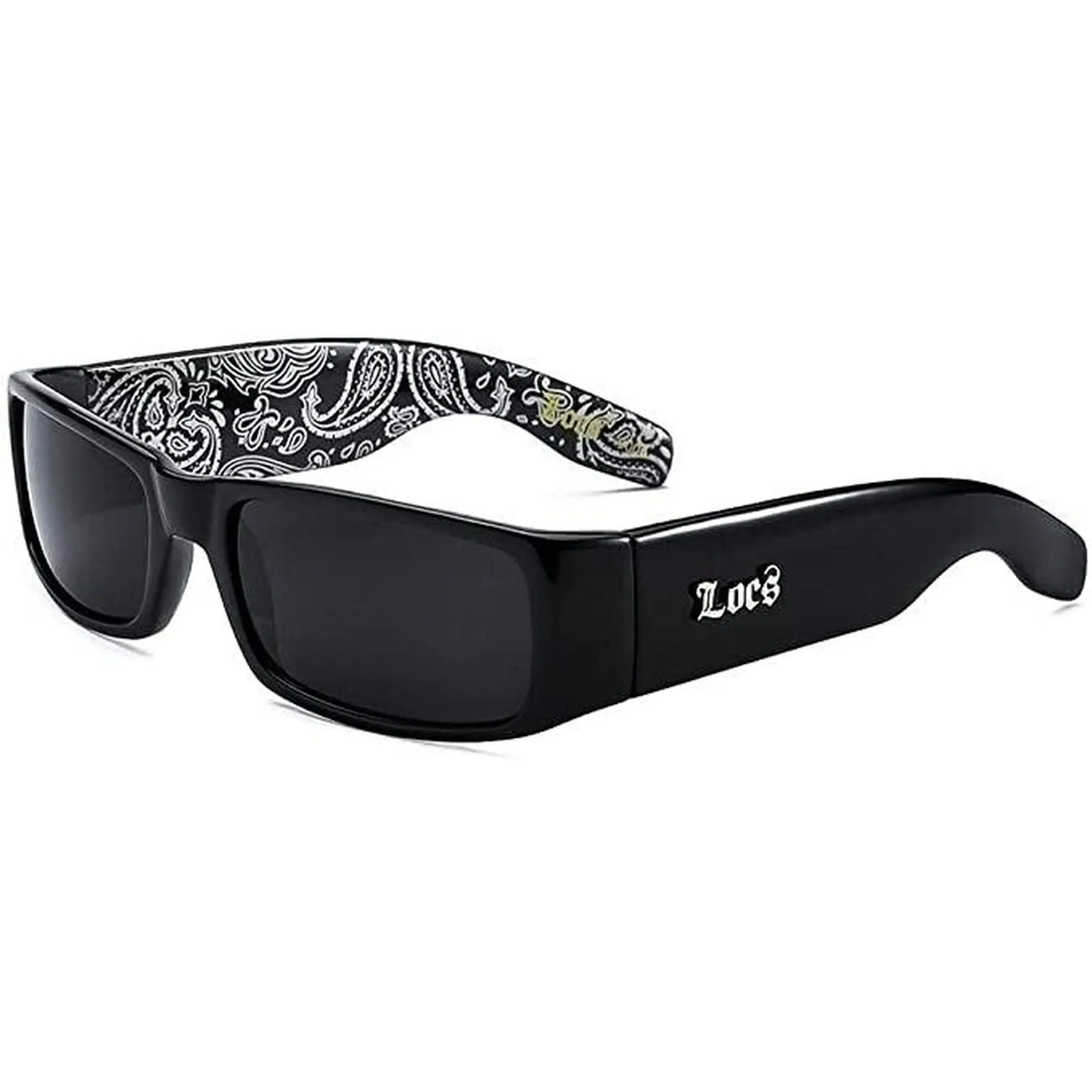 LOCS Bandana Gangster Black Shades Mens Designer Sunglasses Cholo Dark Lens Does not apply