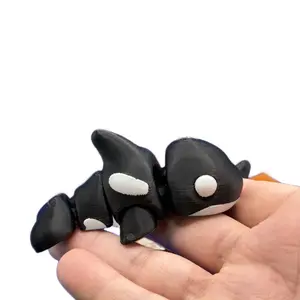 Cute Baby Orca Whale Articulated Figure/Moveable Joints/Gift For All/Stocking Stuffer/Animal Lovers/Apex Predator!