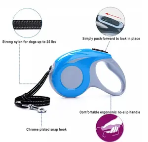 16Ft Heavy-Duty Retractable Dog Leash – Tangle-Free Pet Walking Leash with One-Touch Lock System & Anti-Slip Handle for Medium & Large Dogs TIKA